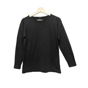 Vintage Women's Givenchy Sweater Black Monogram Zip Back Size 38